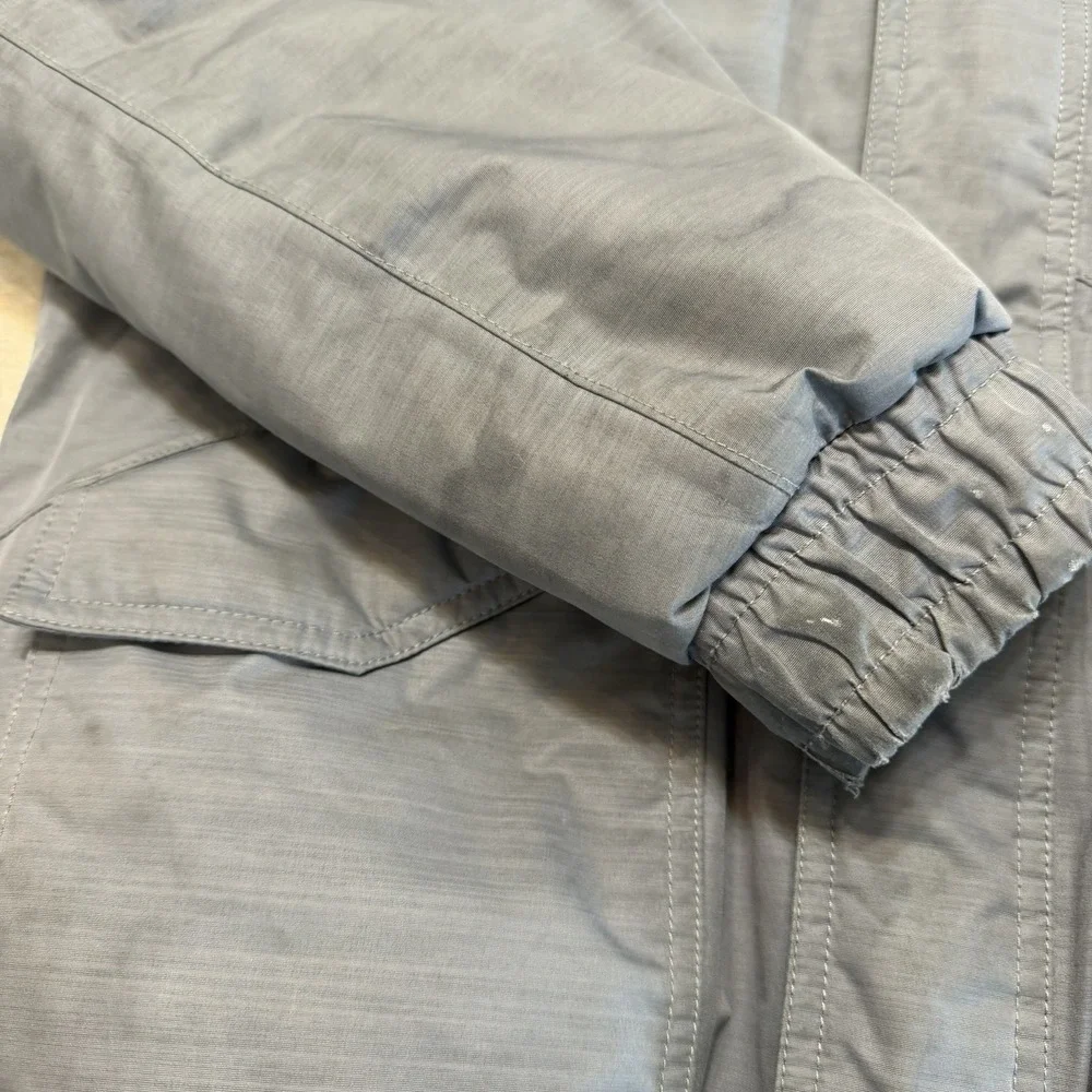 The North Face DryVent 550 Down Jacket Gray Hooded Youth M Puffer Coat